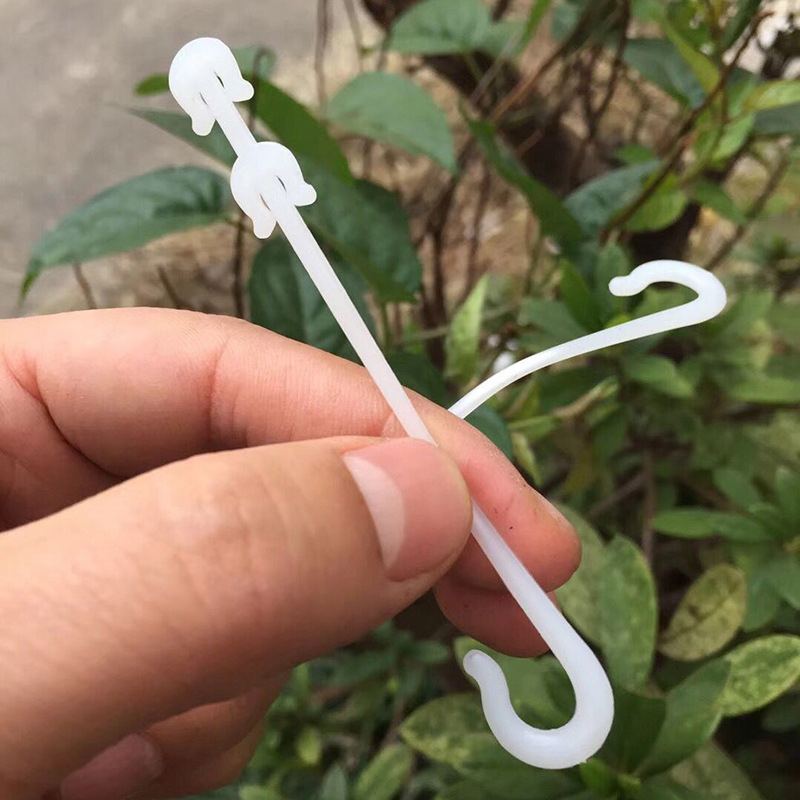 Gancho para la oreja con forma de J para fruta, cereza, tomate, jardín, planta vegetal, uva, soporte para vides, Clips de sujeción, enrejado, gancho de hebilla fija, 50 piezas