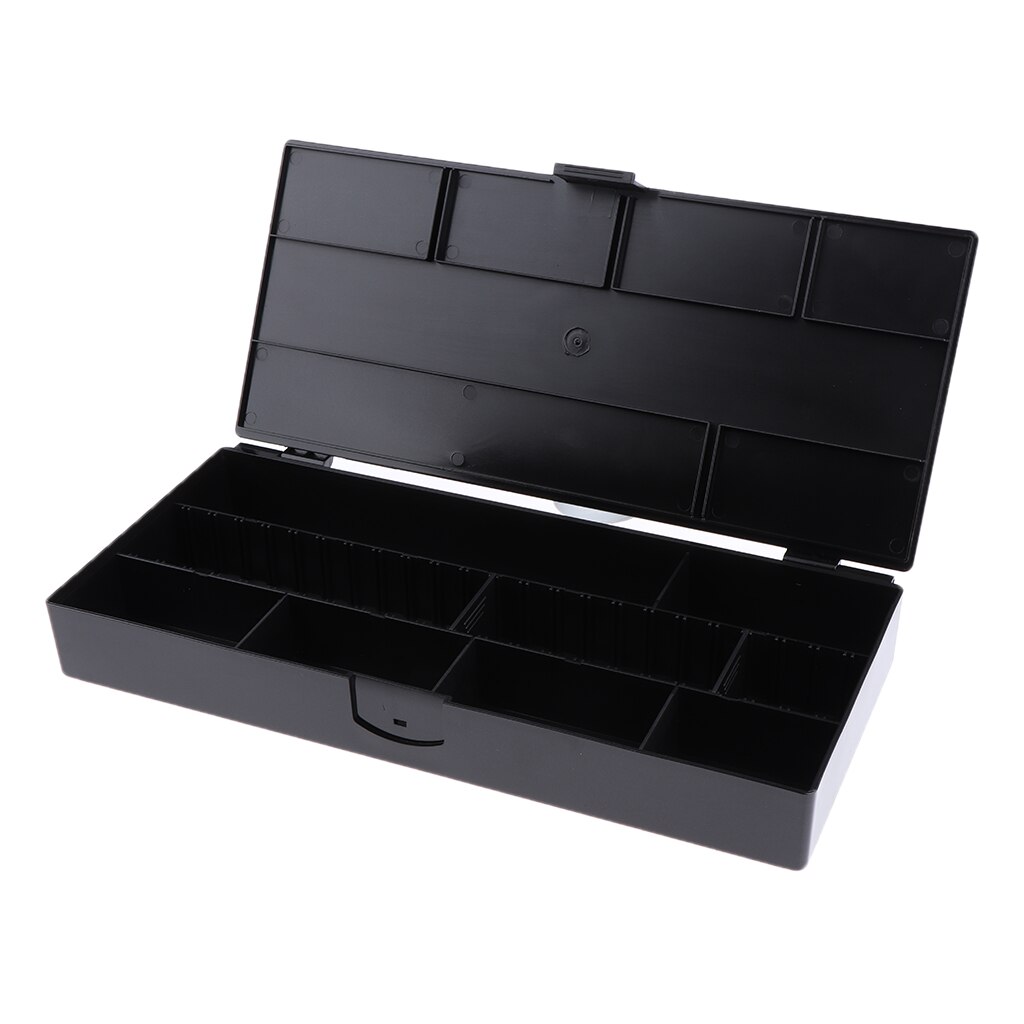 Schmuck Teiler Kasten Haarnadeln Haar Gummi Band Organizer Einstellbare Klar Kunststoff Perle fallen Lagerung Container: Schwarzes