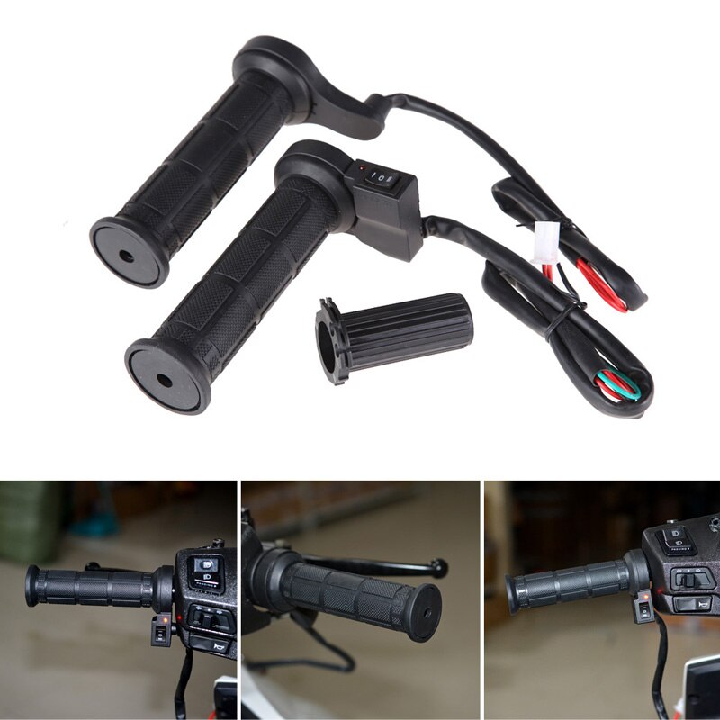 Motorcycle Handlebars 22mm Electric Hand Heated Molded Grips ATV Warmers Motorbike Heating Handle Motocicleta Heated Grips Set