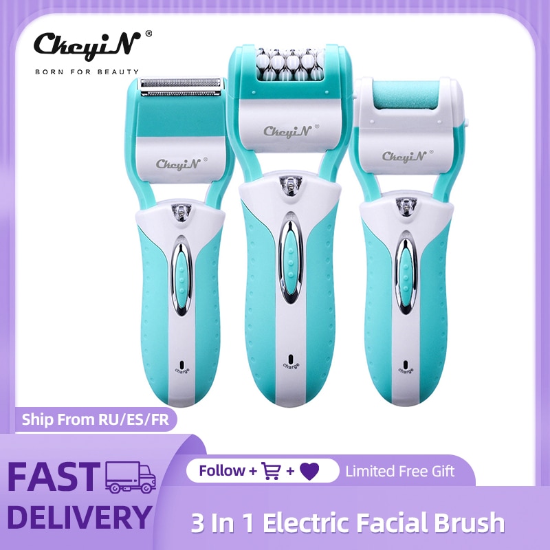 Depilador elétrico feminino 3 em 1, máquina de depilação para mulheres sem dor depilação lixa de pé máquina de pedicure rosto corpo biquíni perna 49