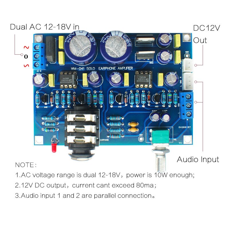 Hifi Headphone Amplifier SOLO Earphone Amplifier Amp Dual NE5534 English SOLO Upgrade Version