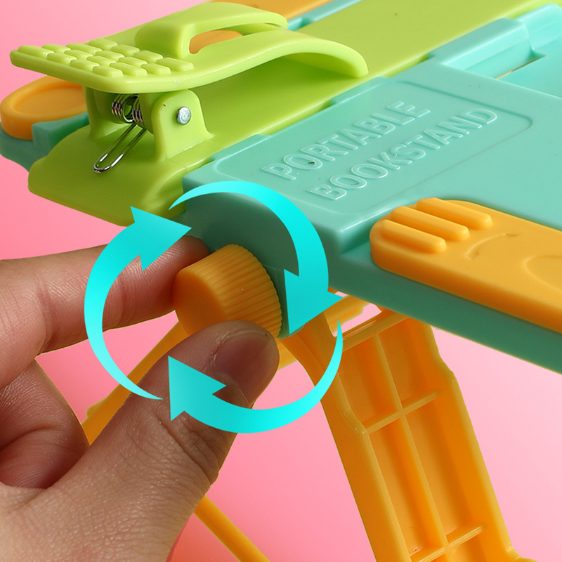 Adjustable Reading Book Stand Portable Non-Slip Metal Folding Textbooks Tablet Display Holder Book Stand For Kids and Adults