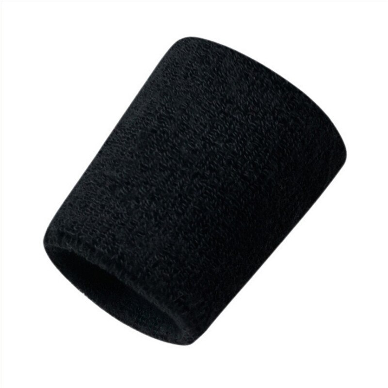 1 st svettband i handleden sportarmband för fotbollsbasket, löpning atletisk sport: Svart