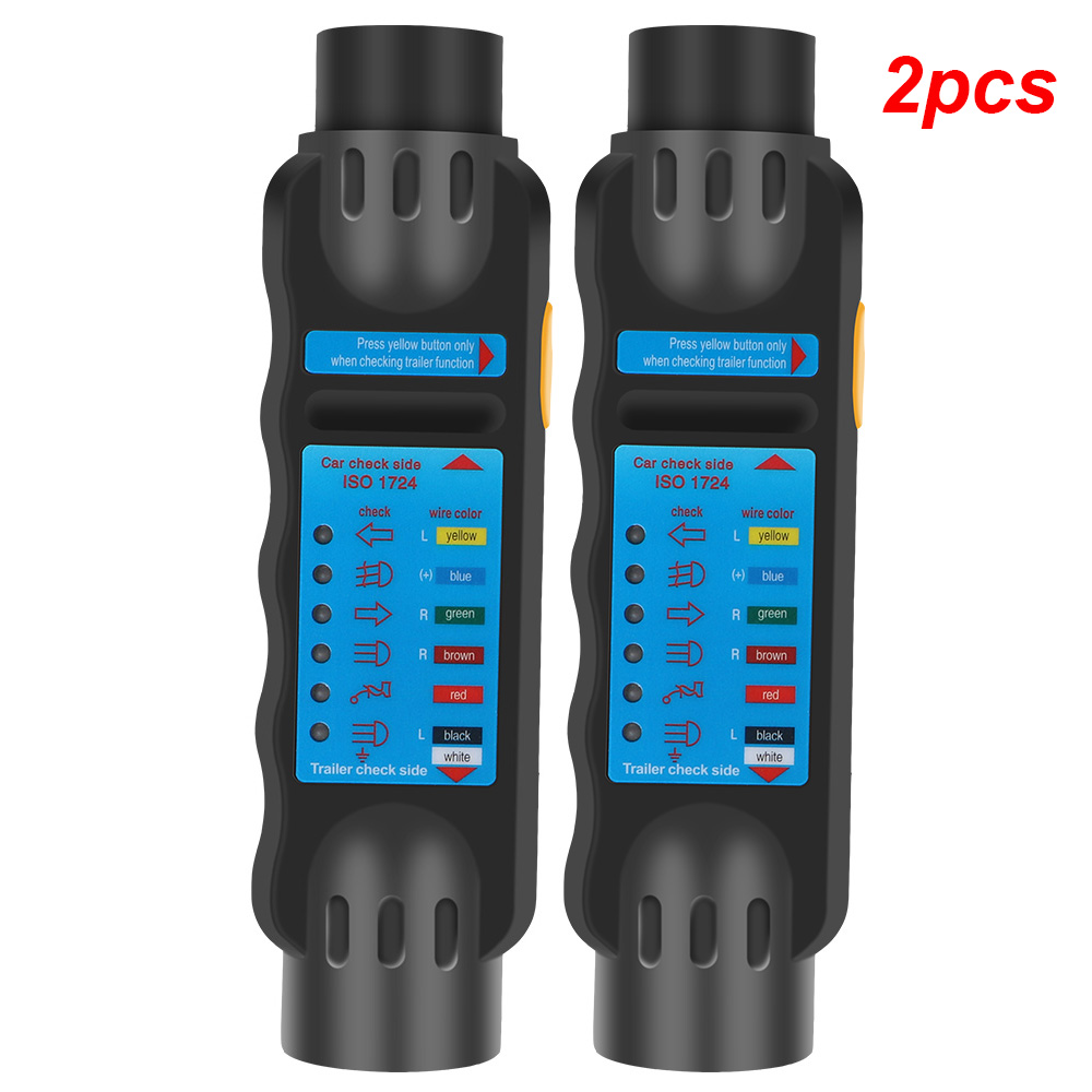 Trailer Tester Plug Socket Diagnostic Tools 7 Pin Car Towing Light Tester Caravan Towing Tow Bar Light Wiring Tester 12V: Red