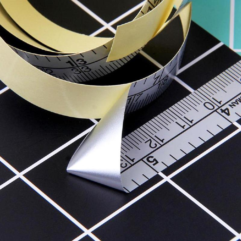150cm Paste Scale Paper Self Adhesive Metric Measure Tape Paper Ruler Ruler Vinyl Machine Scale Sticker For Sewing D6U6