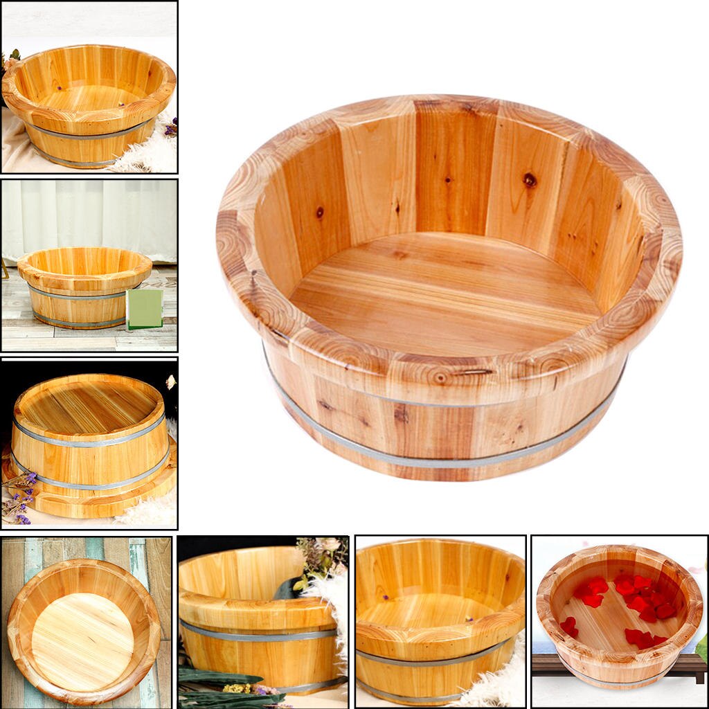 Bassin de pieds en bois, seau de bain de pieds, baril de lavage, pédicure, bain de pieds à la maison