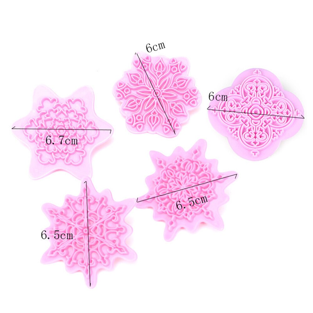 Matrice de gaufrage de motif de Mandala dentelle, matrice de gaufrage en plastique, Sculpture en argile polymère, tampon de Texture en argile, outils de pointage de Mandala 5 pièces/ensemble
