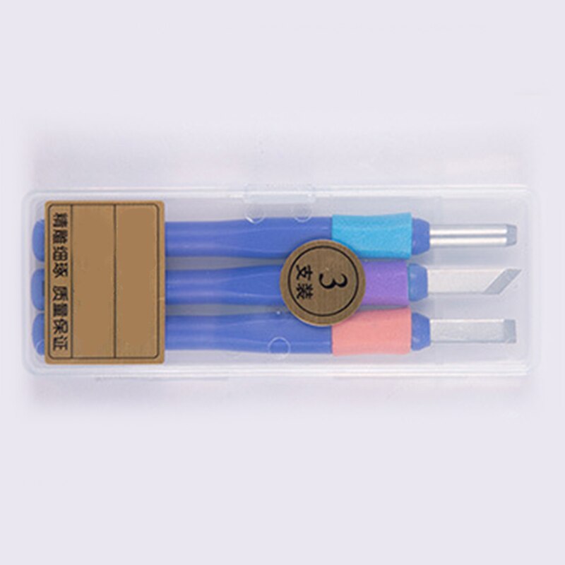 3-5pcs/Set Plastic Hand Wood Carving Tools Chip Detail Chisel Set Knives Tool for Woodworking Hobby Artist Crafts Cutting: 3pcs
