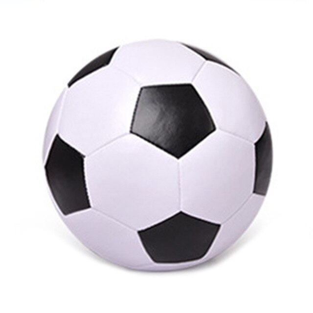 16cm Football Ball Cotton Football Indoor Large Outdoor Sponge Toy Practical: Black white