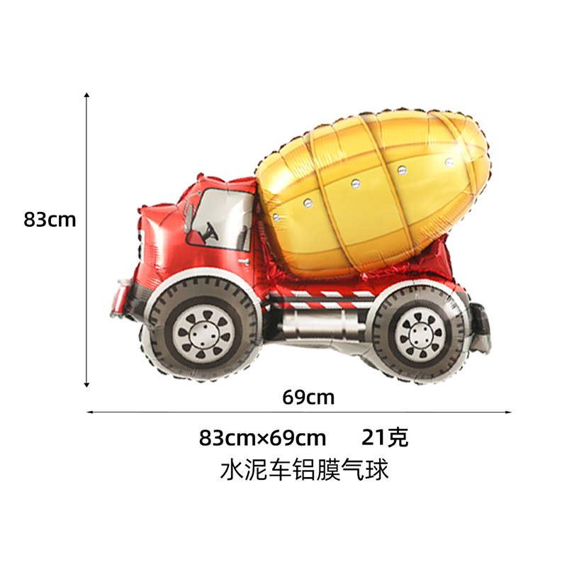 Cartoon Auto Ballon Engineering Fahrzeug Bagger Kran Gabelstapler truckchildren der geburtstag party dekorationen Spielzeug Ballons: Cement truck
