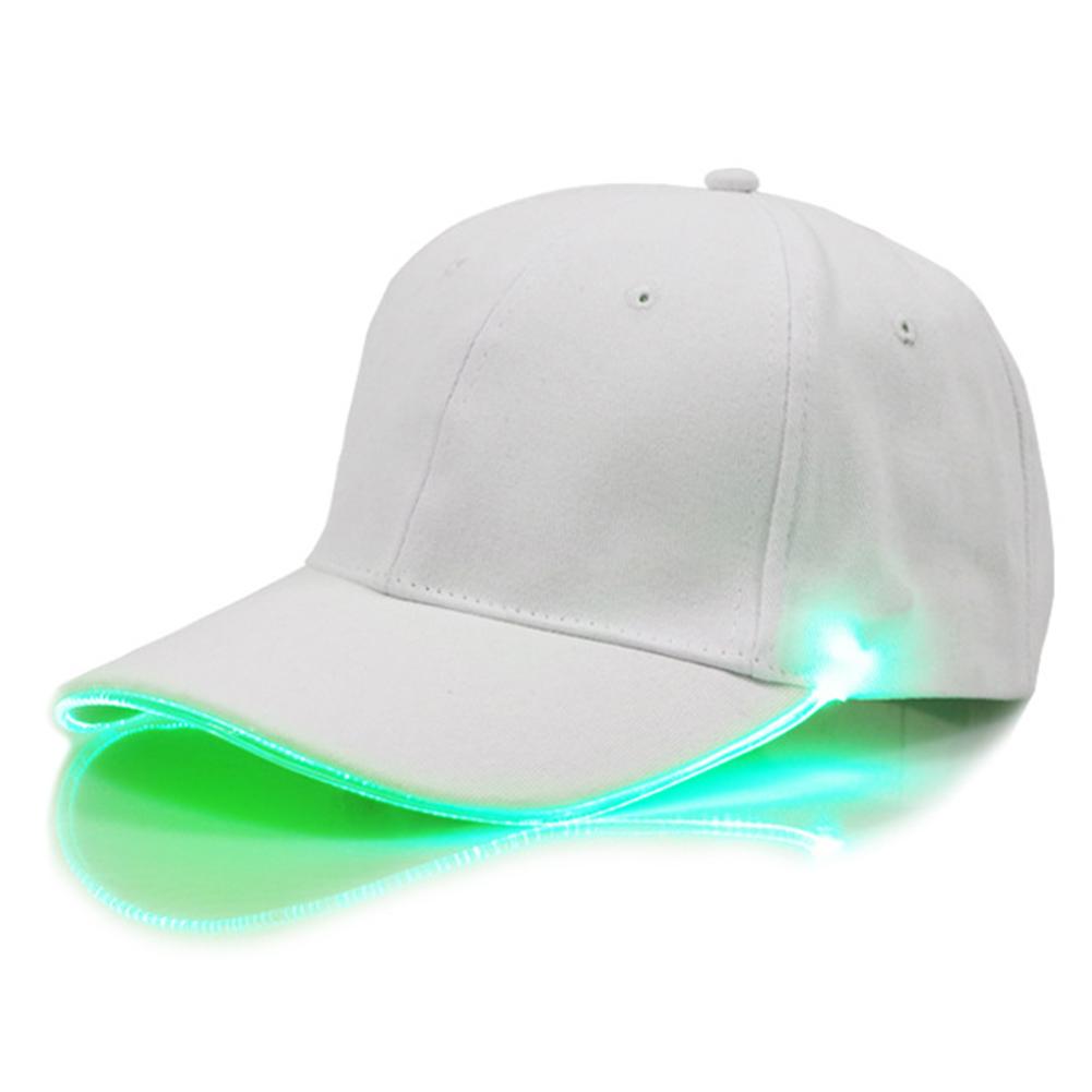 Nueva gorra de béisbol gorra de Hip Hop gorra de fibra óptica sombrero brillante LED de fibra óptica iluminador ajustable Unisex sombrero de sol