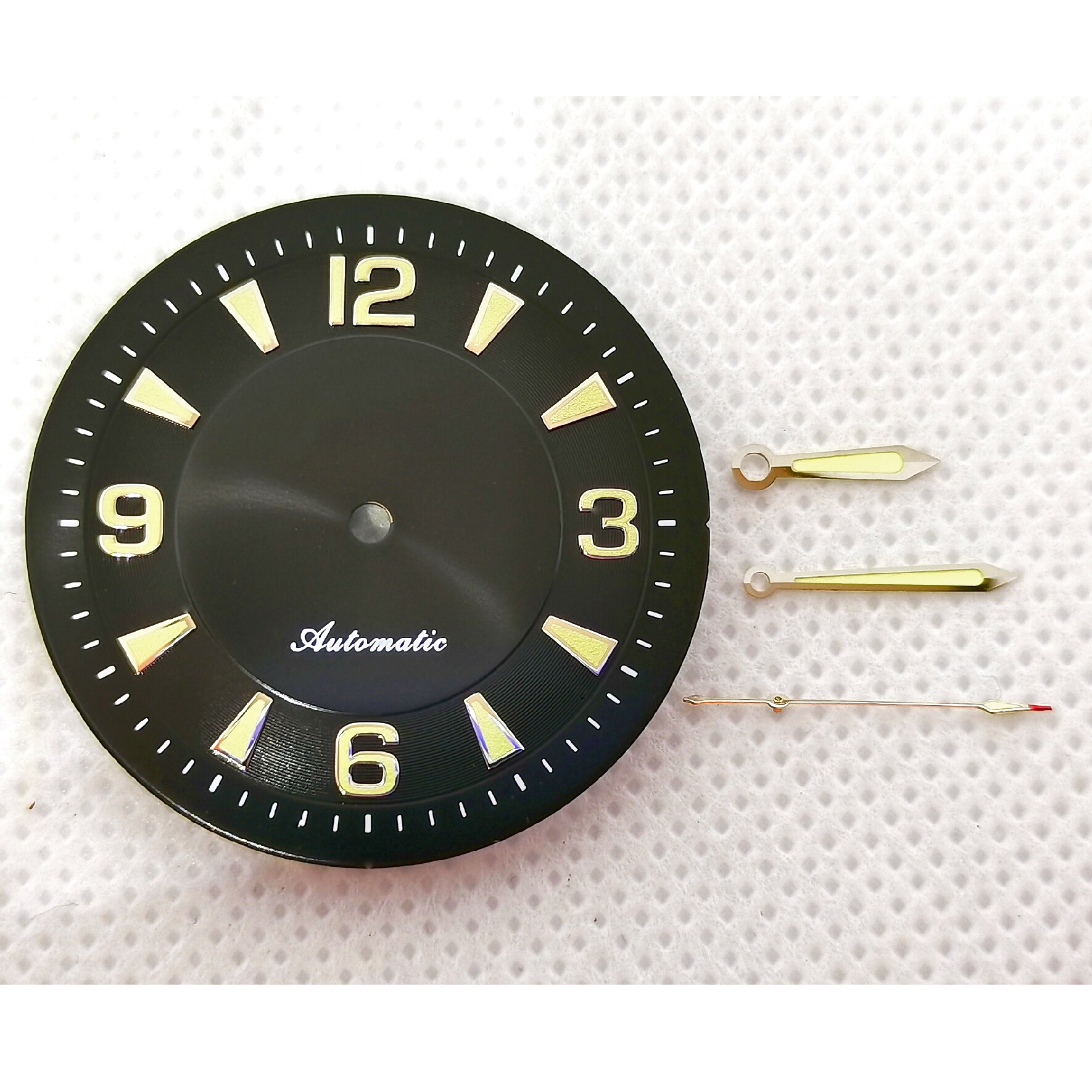 34.5MM green night light dial and hour hand for eta 2824/2892/2839 automatic mechanical movement