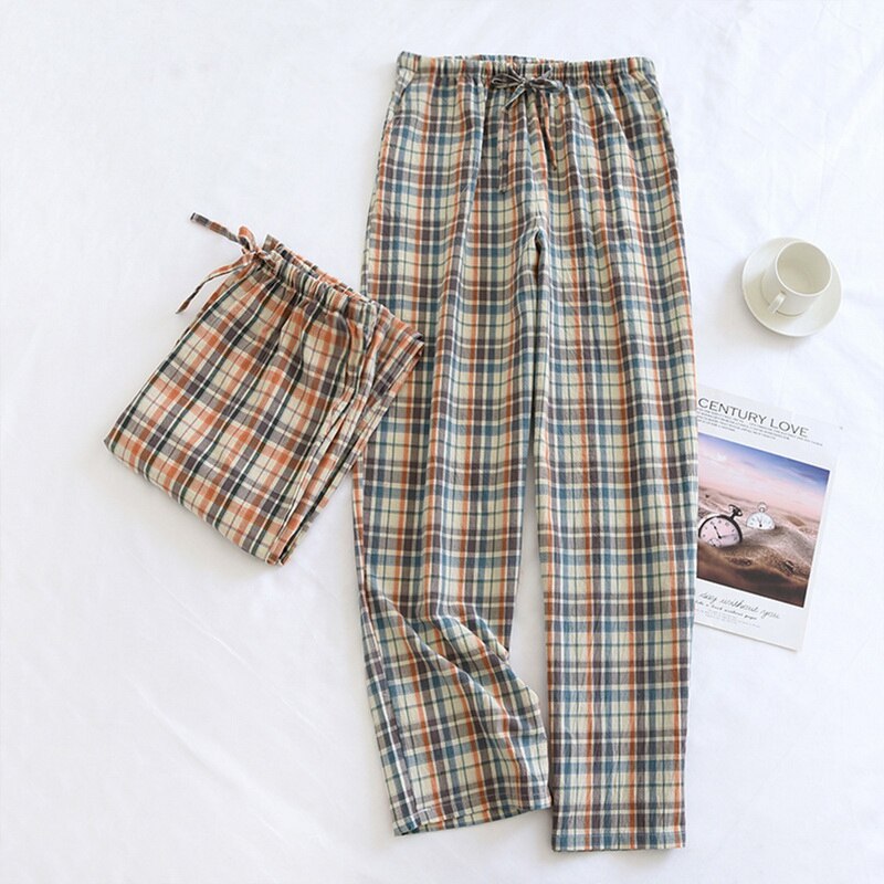 Pantalon De Pyjama Homme En Coton à Carreaux - Léger Et Décontracté, Neuf Avec étiquettes