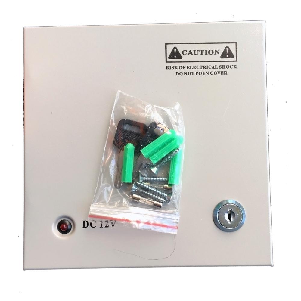 CCTV Power Supply 4CH Port Box, Distributed Power Supply for CCTV DVR Security System and Cameras, Output 12V 5A 60W Maximum