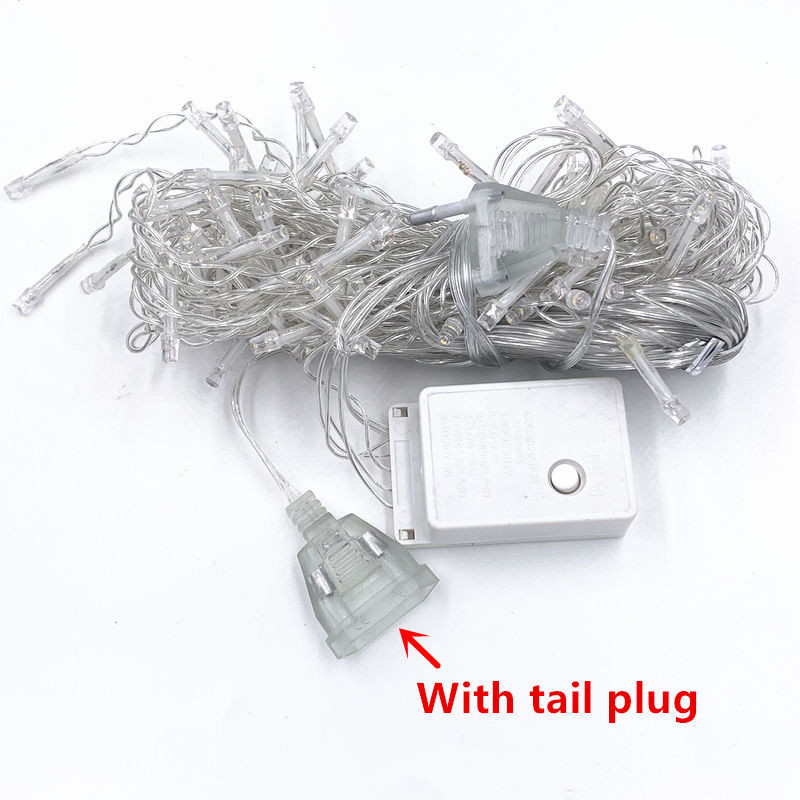 Joulu ulkokoristeet sisätiloissa 5m roikkuvat 0.4-0.6m verhot jääpuikko led-merkkijono valot vuosi puutarhajuhlat  ac 220v