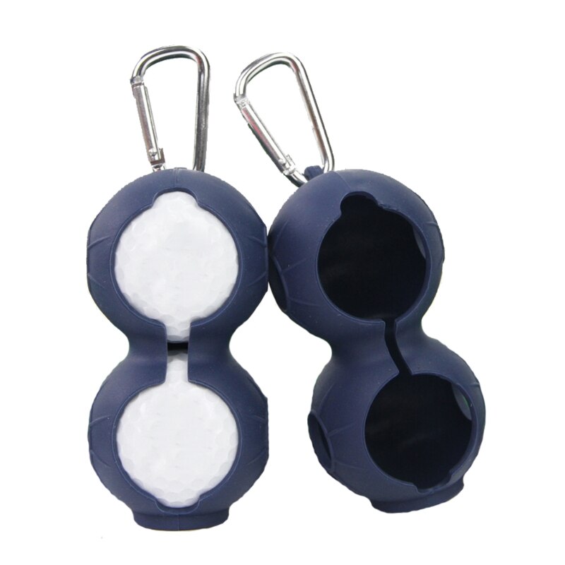 Silicone Golf Ball Cover Wear Resistant Protective with Keychain Golf Accessories Supplies Lightweight Golf Ball Sleeve: Navy Blue
