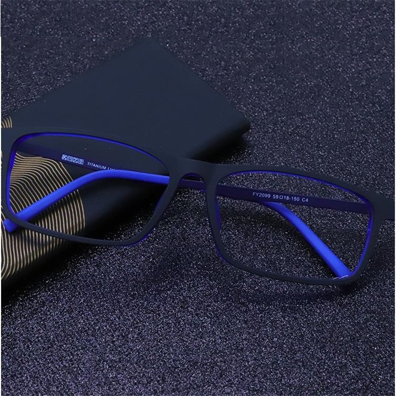 Vazrobe Titanium Eyeglasses Men Women Ultra-light 150mm Oversized Matte Black Glasses Frame for Optic Myopia Diopter Anti Blue