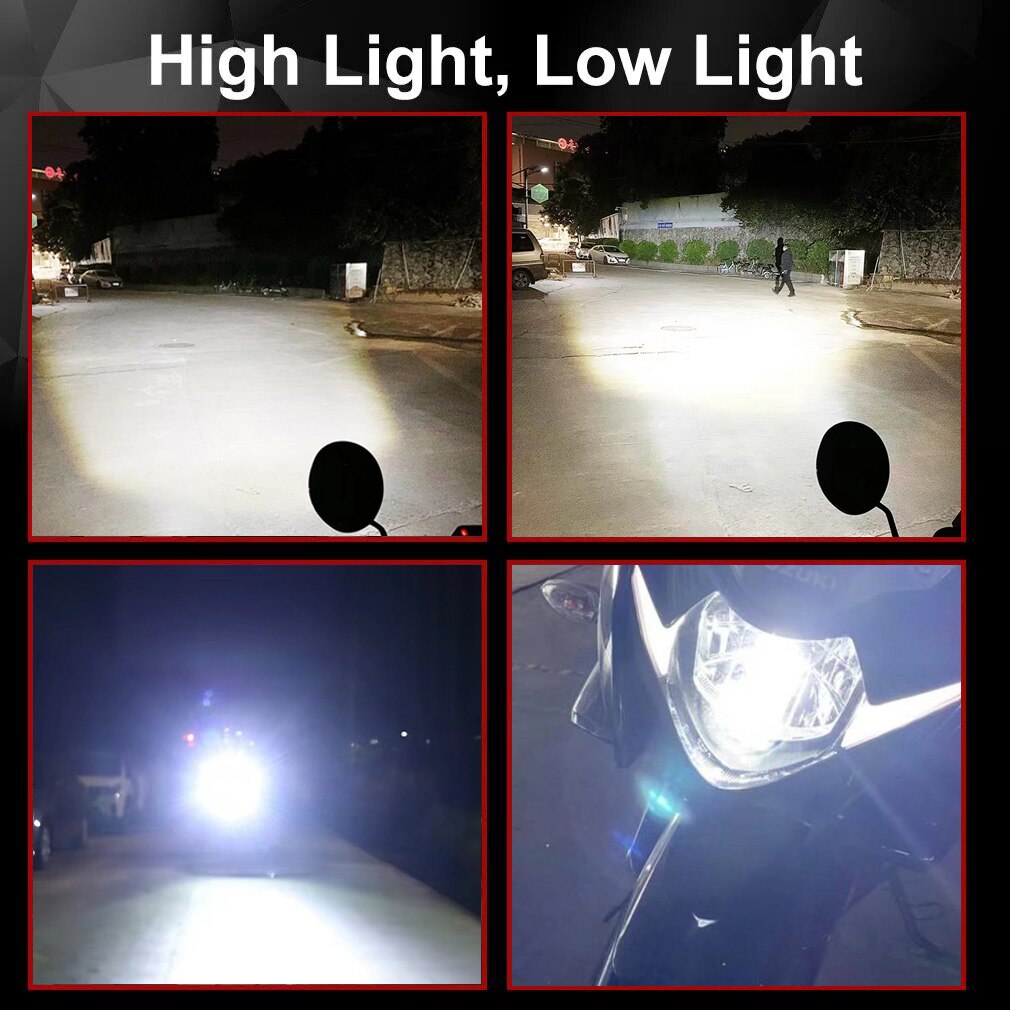 H4 LED Moto H6 BA20D 69000 LMLED Motorfiets Koplampen 8 Zijden COB Wit 6000 K Hi Lo Lamp Scooter accessoires Mistlampen 12 V