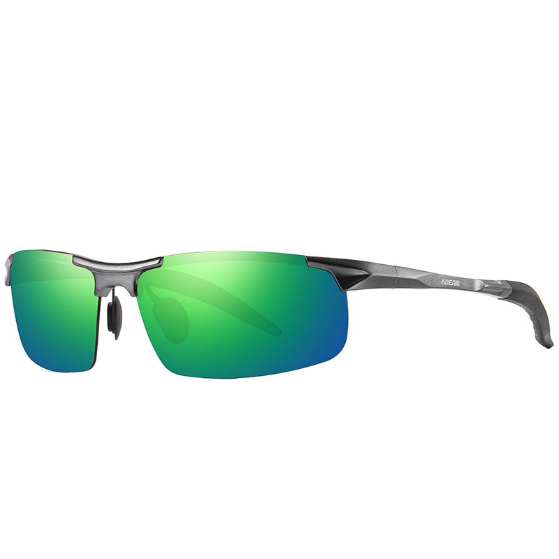 Zonnebril met aluminium magnesium montuur, gepolariseerde hd-veiligheidsbril voor bestuurders, outdoor strand surfbril, fietsbril, winddichte bril: C6