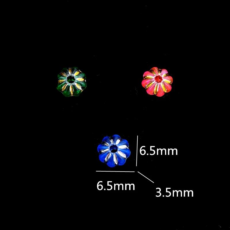 200 Uds. Hermosas cuentas con forma de flor espacio colorido para hacer joyas colgante collar pulsera DIY