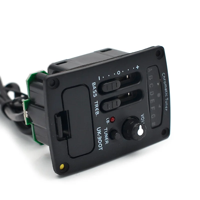 UK-300T Ukulele Piezo Gitaar Pickup Voorversterker 2-Band Eq Equalizer Tuner Systeem Uk Pickup