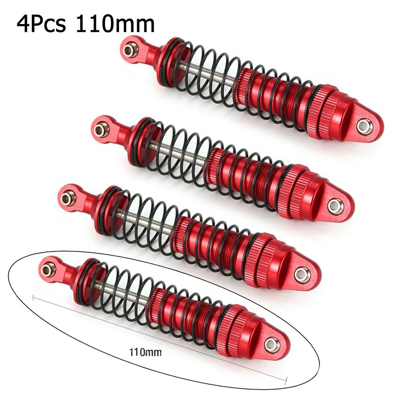 RC Shock Absorbers - 100mm/110mm - Metal - 2Pcs/4Pcs Set - for 1/10 1/12 RC Cars