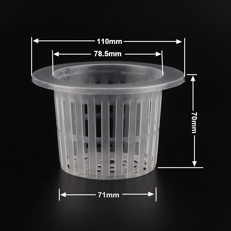 Pot de maille 78mm 50pcs panier hydroponique aquaponique sans sol cultiver panier hydroponique Net Pot plantation tasse NFT hydroponique