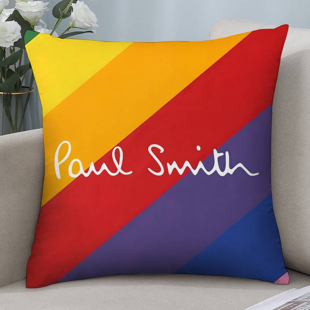 Art P-PaulS-s S-SmithS Pillow Case Short plush Double-sided Print Square Throw Pillow Covers Sofa Home Cushion Decor: 480mm*480mm / black