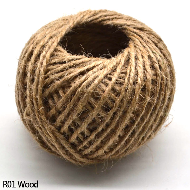 30 Meters Natural Burlap Hemp Rope Hessian Jute Cord for Wedding Party Wrapping Cords Thread DIY Scrapbooking Craft Decor: R01