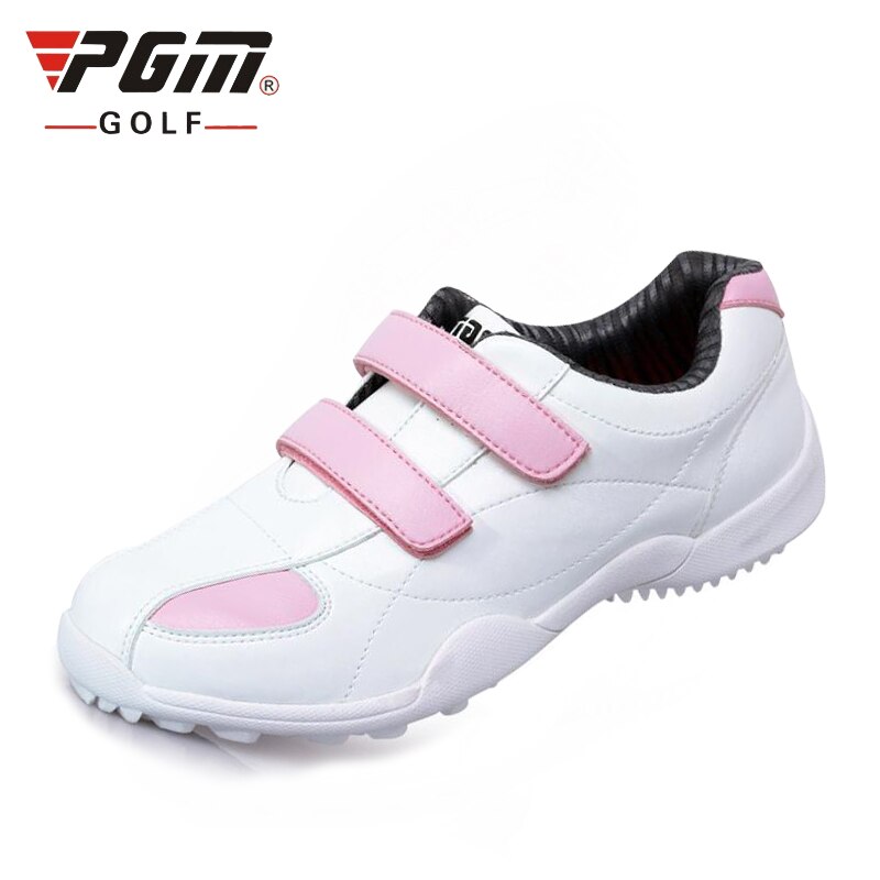 Pgm Women Golf Shoes Breathable Leather Soft Sole Sport Shoes Ladies Anti-Slip Without Spikes Athletic Sneakers AA10098
