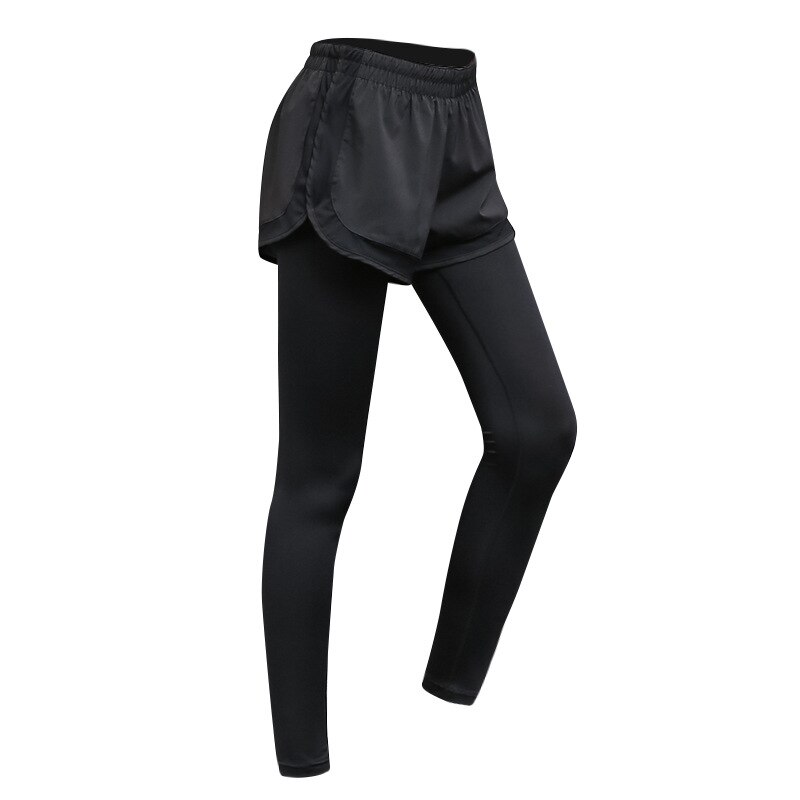 Løbende yoga shorts til kvinder aktivtøj træning motion atletisk shorts 2- i -1 stram jogging fitness legging: L