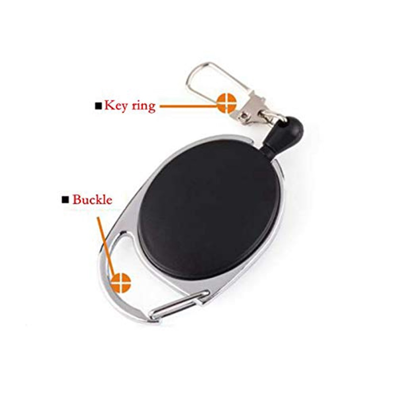 Enrouleur de porte-clés rétractable porte-Badge enrouleur de Zinger de pêche à la mouche avec accessoires de pêche à ressort à dégagement rapide