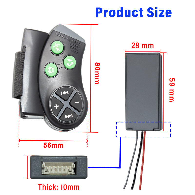 Universal Wireless Steering Wheel Remote Control Multi-function Button For android Car Radio DVD GPS Navigation Bluetooth music