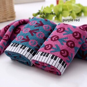 1 st katoen verdikking sport zachte absorberende strand Piano toetsenbord liefhebbers creatieve handdoek: Dark green