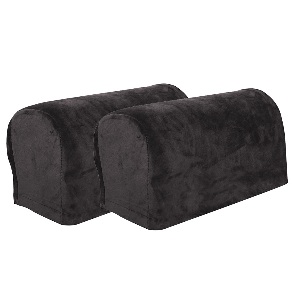 1 par stue sofa armlæn betræk møbelbeskytter til sofa stol moderne hjem støvtæt slidstærk elastisk stretch: Grå