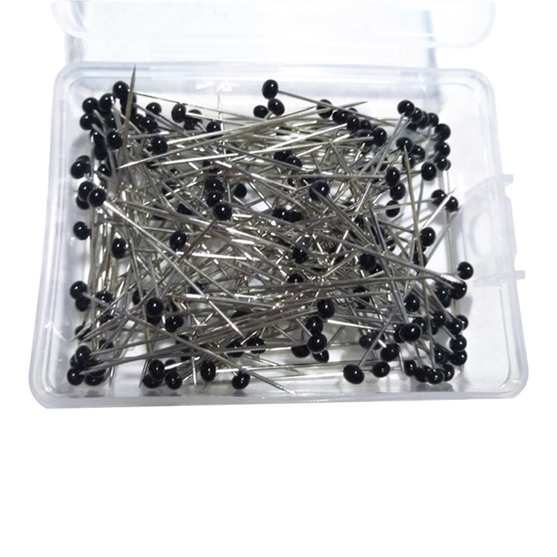 Épingles à coudre tête ronde | Aiguille en perles, épingle à vêtements, 100 pièces 37mm bricolage décoration artisanat accessoires de couture: Black