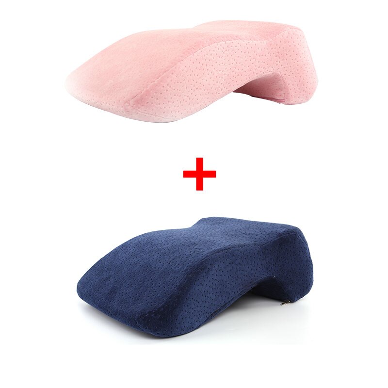 Kaari matka tyyny kaula paineenesto käsi tunnoton niskan suoja niska tyyny koti pari tyyny toimisto nappingtravel almohada: Pinkki ja laivasto