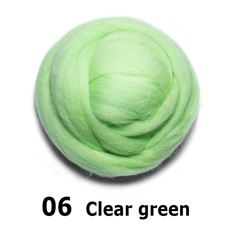 handgemaakte Wolvilt voor vilten 50g Clear green Perfect in Naald Vilt 06 #