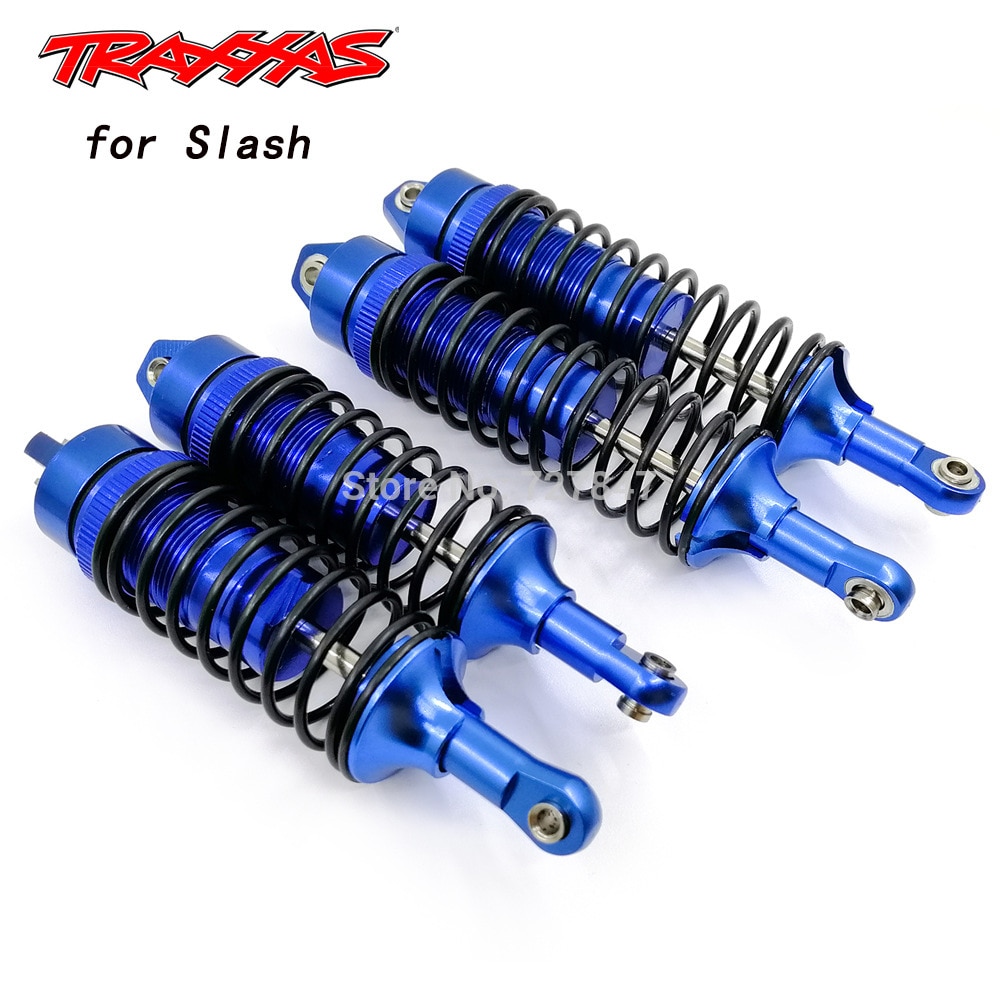 Aluminium Alloy Shock Absorber Assembled Full Metal Big Bore Shocks Front & Rear for Traxxas 1/10 Slash 4x4 RC Car Truck Acc