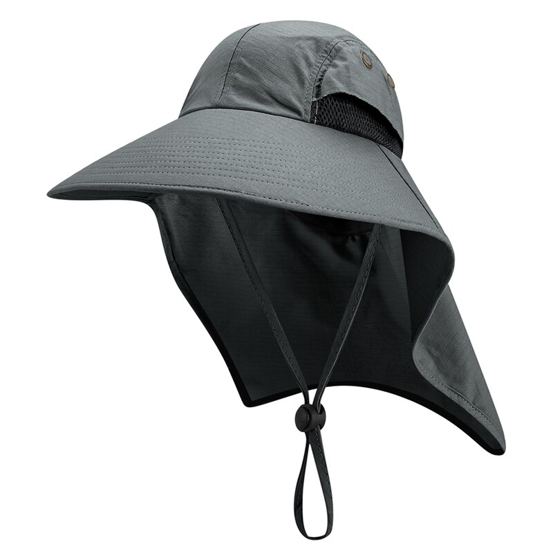 Outdoor Flap Golf Cap Wide Brim Lightweight UV Protection Waterproof Portable Neck Cover Sun Hat With Chin Strap Anti-water