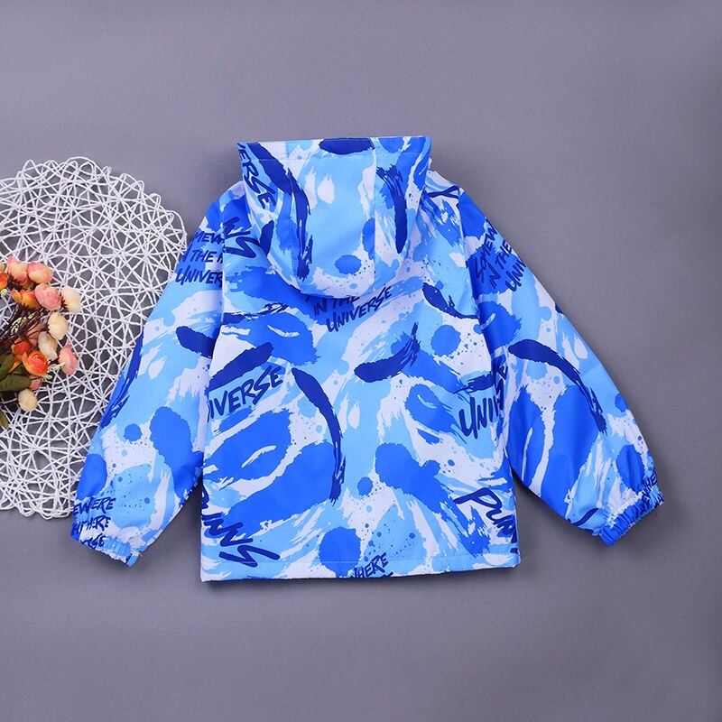 Ins Boys 'Jassen Lente, autumnbaby Jongens 2-7 Jaar Oud Graffiti Winddicht En Ademend Jas 3 Kleuren Peuter Jas