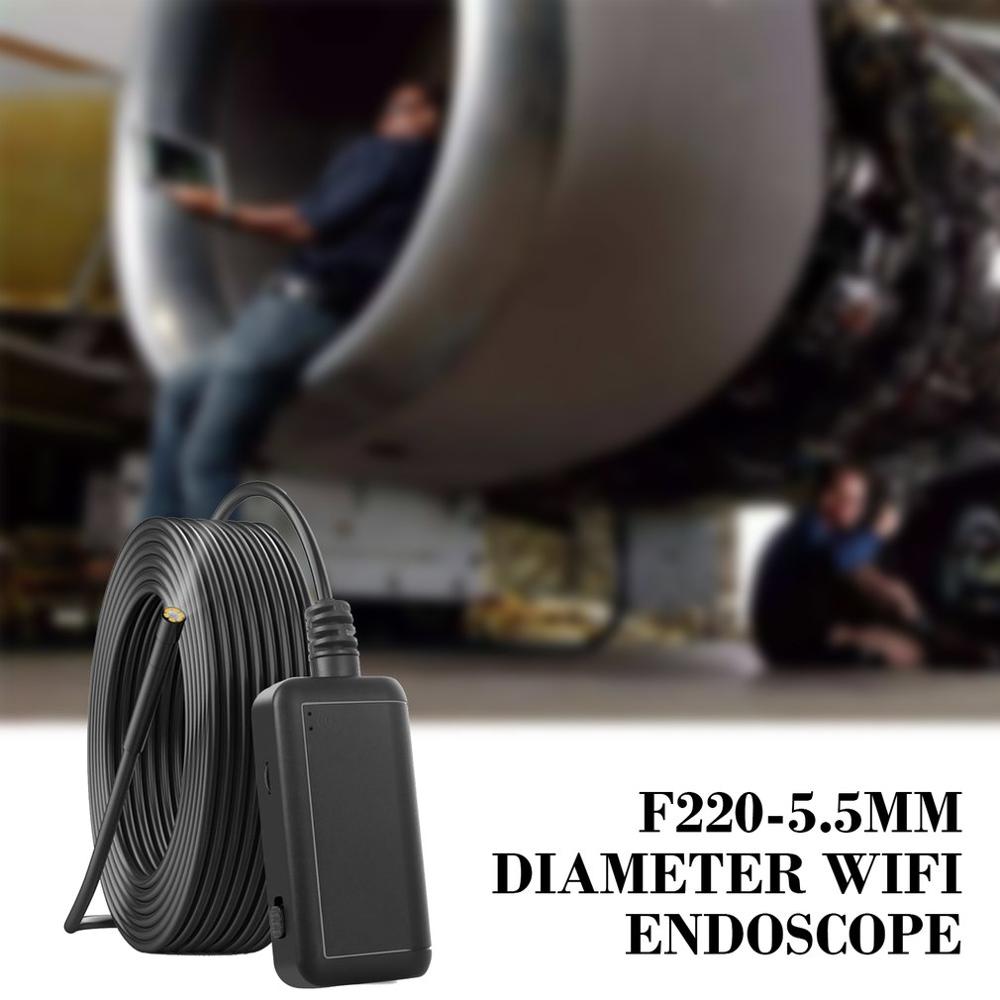 Wifi 5.5Mm Handheld Endoscope Borescope Video Inspection Camera Portable Endoscope Hard Line Camera For F220