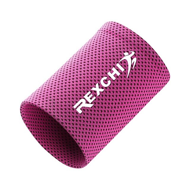 1PC Wrist Brace Support Breathable Ice Cooling Wristband Wrap Sport Sweatband For Gym Fitness Tennis Yoga Volleyball Running: pink 1 / S