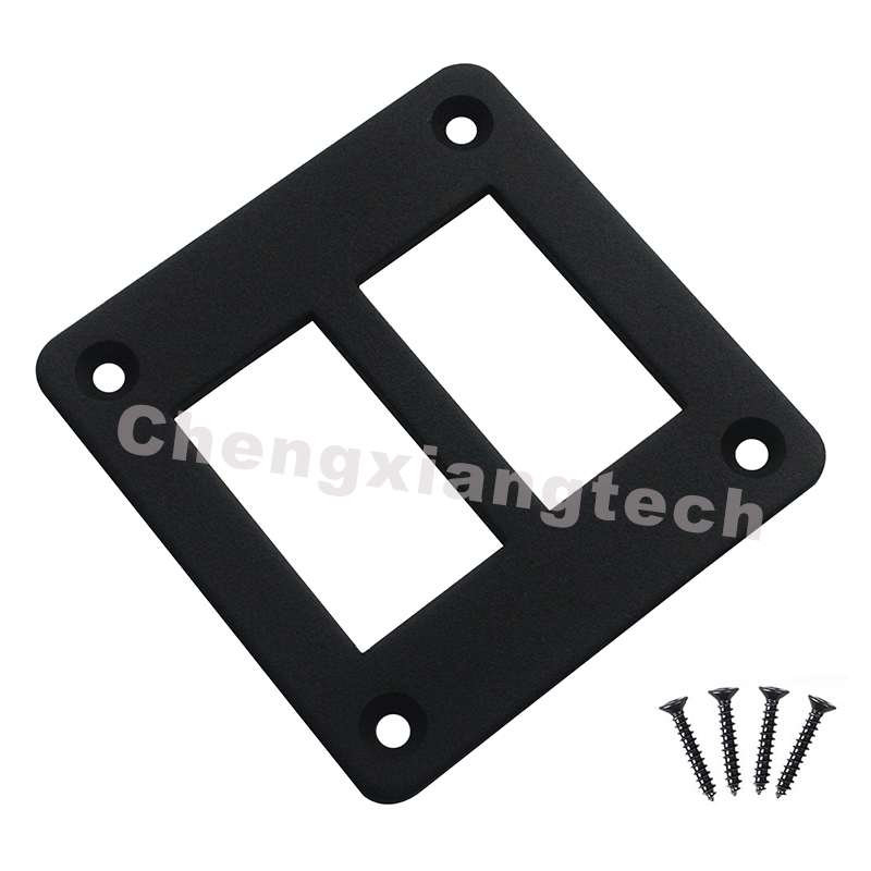 Dual Led ON OFF Switch Base 5PIN SPST Waterproof IP68 12V 20A 24V 10A Switch Body, Car Boat Rocker Switch Accessories: 2 Gang holder