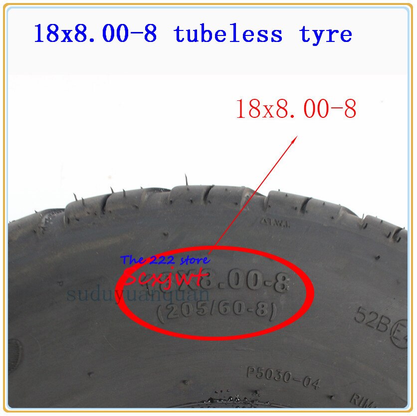 205/60-8 Tires 18x8.00-8 tubeless Tyres For Harley Chinese Bike 8inch 4PR ATV Quad Go-kart Vacuum wheel Tires