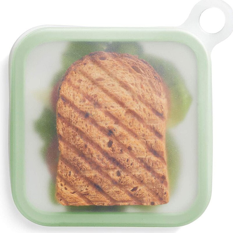 Herbruikbare Boterhamzakjes Snack Tas Lunch Brood Opslag Dozen Herbruikbare Silicone Voedsel Opbergzakken Lekvrij Vriezer Bag