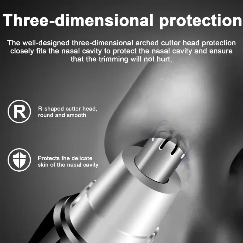 1pc- Electric Nose Hair Trimmer for Men & Women, Battery-Powered Nostril Grooming Tool, Nasal Hair Scissors, Nose Trimmer