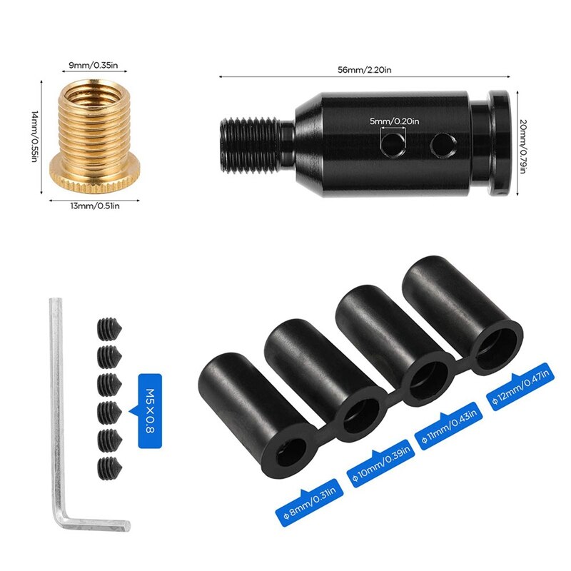 Ball Shift Knob, Billiard Black Round Shifter Knob, Manual Gear Shift Knob with Adapter for Non-Threaded Shift Knob