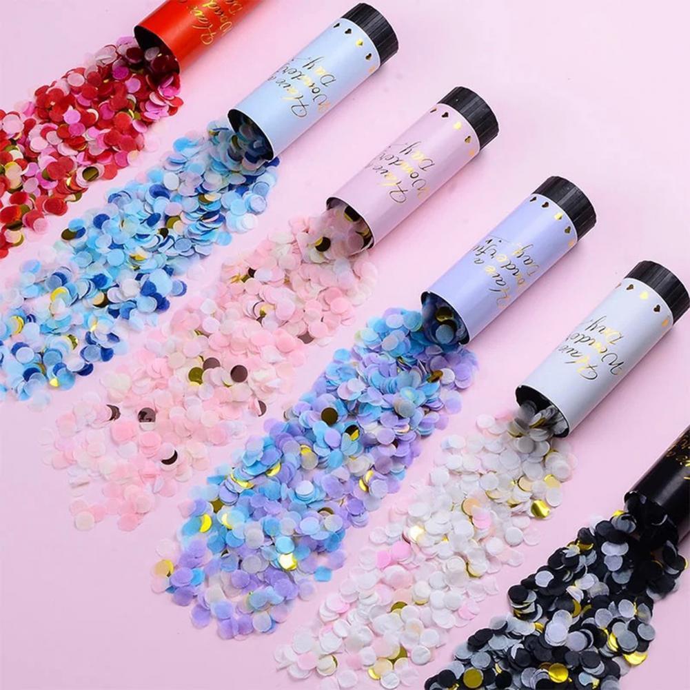 Great Confetti Poppers Charming Widely Applied Labor Saving Mini Hand Held Spring Confetti Fire-works