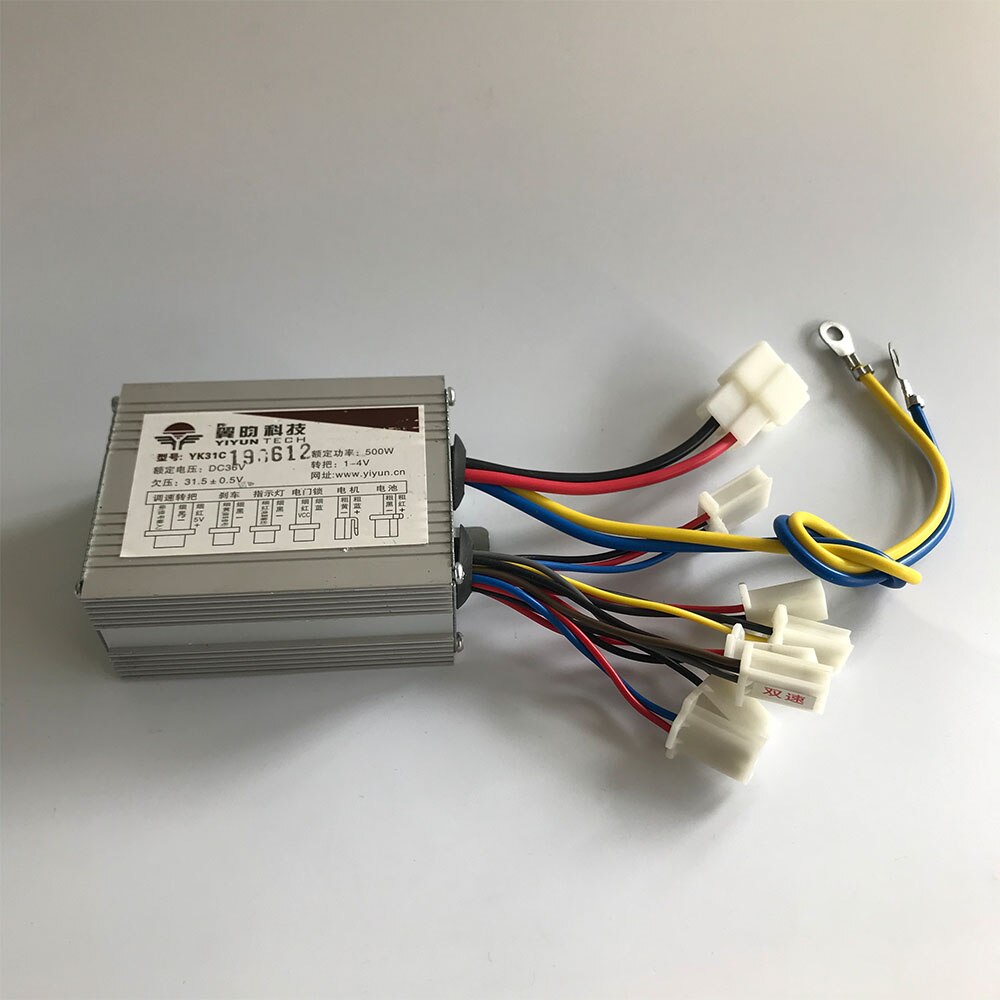 12v 24v 36v 48v 250w 350w 500w 1000w dc elektrisk sykkelmotor børstet kontrollerboks til elektrisk sykkelscooterkontroller  yk31c: 36 v 500w 2 hastighet